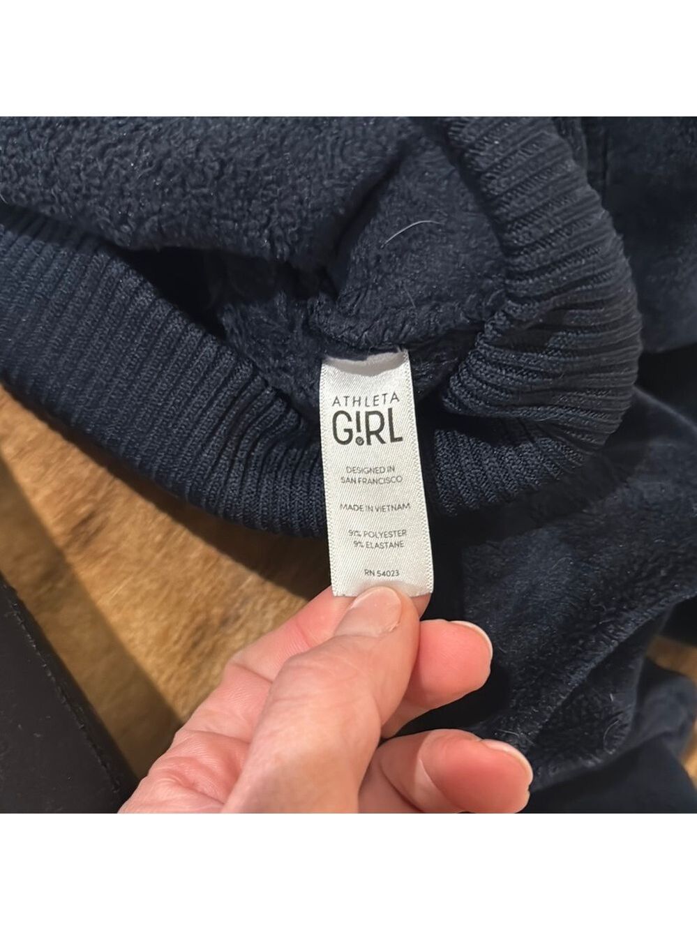 Athleta Blue Hooded Sweatshirt with Soft Fleece - Picture 3 of 4